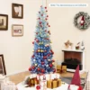 Costway 6/7 FT Blue Gradient Snow Flocked Artificial Christmas Tree With 435/725 Lush Branch Tips -Northlight Sale GUEST e1a83624 3e7f 42ea bc09 24b18054db8e