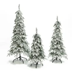 LuxenHome 3-Piece Flocked Artificial Tree Set With Lights And Metal Stand Green 19 LuxenHome 3-Piece Flocked Artificial Tree Set With Lights And Metal Stand Green -Northlight Sale GUEST e37605dd cc2f 4c81 a2fb d6630c785a22