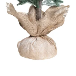 Northlight Frosted Slim Pine Artificial Christmas Tree In Burlap Base - 5' - Unlit -Northlight Sale GUEST e41be32c 4591 451a 9b46 8949b878089b