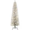 Acekool Snow Flocked Pencil Tree, PVC Mixed Flocked Needles, Hinged Slim Fir, Sturdy Base, Space Saving Corner Style -Northlight Sale GUEST e47249ab 3059 400d bbcd 11882623f66b
