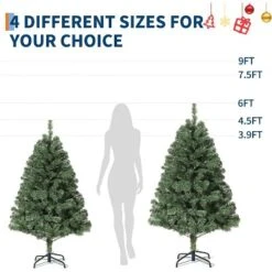 Garvee Flocked Christmas Tree, Prelit Snowy Tree With 8 Modes, Foldable Stand, Foot Pedal, Holiday Home Decoration, White Flock -Northlight Sale GUEST e4f53d7e d321 4343 981a 847756f5babb