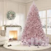 Pre-Lit Rose Gold Christmas Tree — 150 Warm White LEDs, Sparkling Tinsel, Sturdy Metal Stand, Indoor Holiday Accent -Northlight Sale GUEST e7cc496c a847 4df2 ba88 f13f356123f3