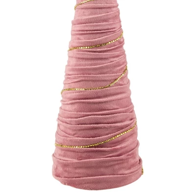 Northlight Twisted Cone Tree With Shiny Garland Christmas Decoration - 15.25" - Pink 4 Northlight Twisted Cone Tree With Shiny Garland Christmas Decoration - 15.25" - Pink - Image 2