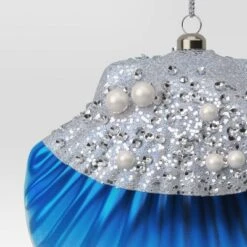 4.25" Christmas Plastic Scallop Ornament Blue - Wondershop™ -Northlight Sale GUEST e8b87394 c0f4 483c b036 974bcfc11ffc