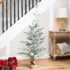 Northlight Frosted Slim Pine Artificial Christmas Tree In Burlap Base - 5' - Unlit -Northlight Sale GUEST e9183639 2ebc 4a0c 858e 8644075c99f5