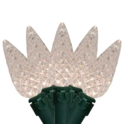 Northlight LED C6 Faceted Christmas Lights - Warm White - 15.75’ Green Wire - 50ct