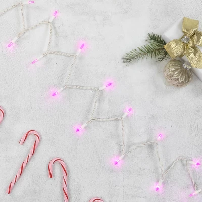 Northlight 50 LED Pink Mini Christmas Lights - 16.25 Ft White Wire 4 Northlight 50 LED Pink Mini Christmas Lights - 16.25 Ft White Wire - Image 2