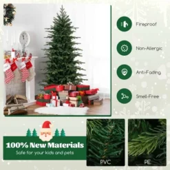 Costway 6/7.5/9 FT Artificial Christmas Tree With 714/1162/1770 Branch Tips 260/280/560 LED Lights 3 Timers Remote -Northlight Sale GUEST eb4b5560 a102 493a 8eed 4f622af5c8cd