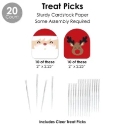 Big Dot Of Happiness Jolly Santa Claus - Christmas Party Favors And Cupcake Kit - Fabulous Favor Party Pack - 100 Pieces -Northlight Sale GUEST edf5cc89 375d 4f8a 9b00 2342eb0dc6fc