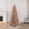 Puleo 6.5ft Pre-Lit Rose Gold Tinsel Artificial Christmas Tree: 300 Clear LED Lights, Hinged Branches, Metal Base, Indoor Use 1 Puleo 6.5ft Pre-Lit Rose Gold Tinsel Artificial Christmas Tree: 300 Clear LED Lights, Hinged Branches, Metal Base, Indoor Use -Northlight Sale GUEST ee685704 807a 4ca8 86bb ae7a6003bcdf