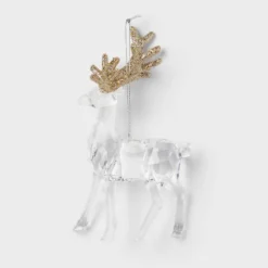Acrylic Deer With Glittered Antlers Christmas Tree Ornament - Wondershop™ -Northlight Sale GUEST ef162ca9 6ad4 4480 a6b8 4a75c8dd0db7