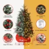 Homhougo 3ft Mini Artificial Christmas Tree With Realistic Spruce Tips & Sleigh Base, Great For Home Or Office Decoration