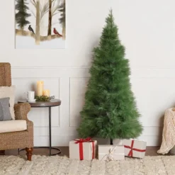 LuxenHome 5Ft Holiday Slim Artificial Pampas Grass Tree In Green -Northlight Sale GUEST f356621c b959 4bd7 b637 79f794c7d69f