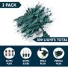 Joyfy 300(3x100) Counts 67.5FT Christmas String Lights Outdoor, Christmas Tree Lights With Green Wire For Holiday Event Wedding Party Decorations -Northlight Sale GUEST f3588be2 7e3f 47f1 85ab 16419d8b30fd