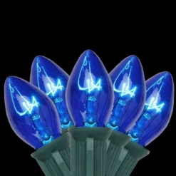 Northlight C7 Christmas String Lights - Blue - 24' Green Wire - 25ct -Northlight Sale GUEST f42a64cf 92ab 4a3d ba55 d9b73661ec4b