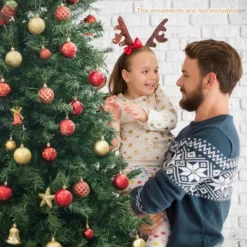 Costway 6FT/7FT Pre-Lit Hinged Christmas Tree With 260/350 Multi-Color Lights & 3-Minute Quick Shape No Fluffing Required -Northlight Sale GUEST f4381c81 766b 4253 9bd6 04051df51704