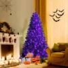 Costway 6ft Pre-lit PVC Christmas Halloween Tree Black W/ 250 Purple LED Lights -Northlight Sale GUEST f43b8eb1 c97c 4c35 8f3f 764b50041ebf