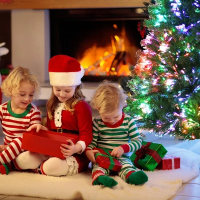 Costway 5/6/7 Ft Pre-lit Fiber Optic PVC Artificial Christmas Tree With 449/617/820 Branch Tips 11 Costway 5/6/7 Ft Pre-lit Fiber Optic PVC Artificial Christmas Tree With 449/617/820 Branch Tips - Image 9