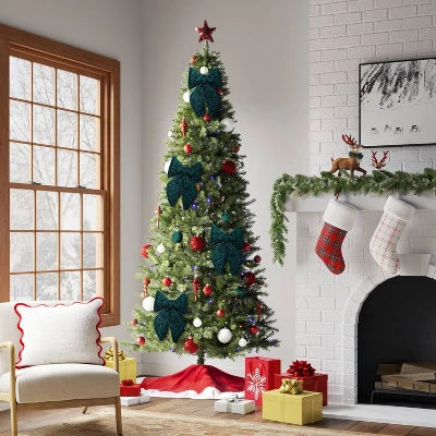 6.5" Christmas Tinsel Bow Ornament Dark Green - Wondershop™ 3 6.5" Christmas Tinsel Bow Ornament Dark Green - Wondershop™