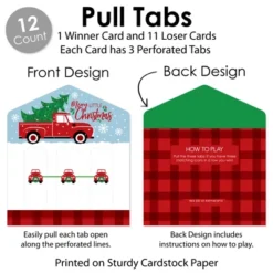 Big Dot Of Happiness Merry Little Christmas Tree - Red Truck Christmas Party Game Pickle Cards - Pull Tabs 3-in-a-Row - Set Of 12 -Northlight Sale GUEST f65bfc69 66be 495c 85a2 1a03f2ffa4b2