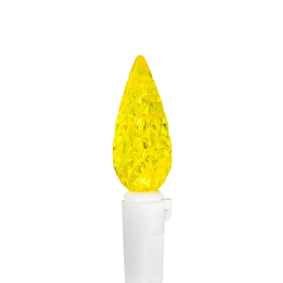 Northlight 70ct Multi-Color Faceted LED C6 Christmas Light Set - 24.25ft White Wire 6 Northlight 70ct Multi-Color Faceted LED C6 Christmas Light Set - 24.25ft White Wire - Image 4