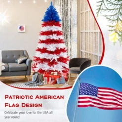 Costway 7.5 FT Patriotic Pre-Lit Artificial Christmas Tree With 1341 Branch Tips 480 Lights 15 Costway 7.5 FT Patriotic Pre-Lit Artificial Christmas Tree With 1341 Branch Tips 480 Lights -Northlight Sale GUEST f778ffc3 332b 4176 814d bde72eece47b