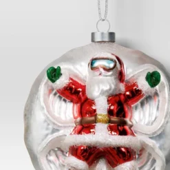 Christmas Glass Santa In Snow Ornament - Wondershop™ -Northlight Sale GUEST fa71fab8 bde1 40c3 b3d6 e65aede2ce5a
