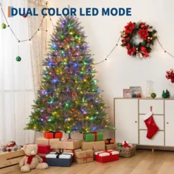 Christmas Artificial Tree, PVC Mixed Automatic Tree With Dual Color LED Lights 22 Christmas Artificial Tree, PVC Mixed Automatic Tree With Dual Color LED Lights -Northlight Sale GUEST fadca998 c632 42df a314 a41e69b9abda