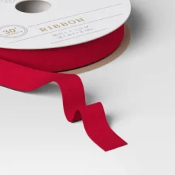 30' Christmas Premium Ribbon Dark Pink Faux Velvet- Wondershop™ -Northlight Sale GUEST fc6c1719 6213 4ec3 b51f fadec3901f27