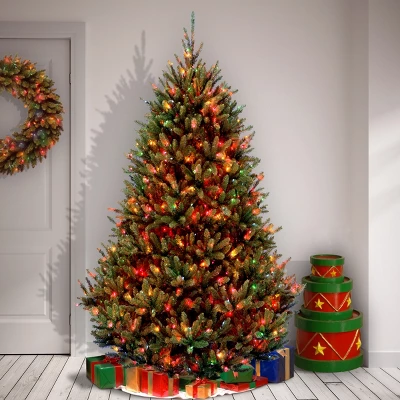 7.5' Prelit Natural Fraser Fir Artificial Christmas Tree Multicolor Lights - National Tree Company 3 7.5' Prelit Natural Fraser Fir Artificial Christmas Tree Multicolor Lights - National Tree Company