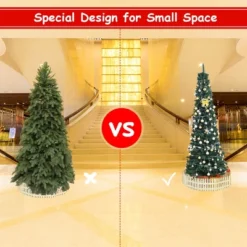 Costway 9FT Pencil Christmas Tree Slim Xmas Tree For Indoor Outdoor Decoration Green -Northlight Sale GUEST fe96bded 5bb9 4b72 81ea 3c0bb70403b9
